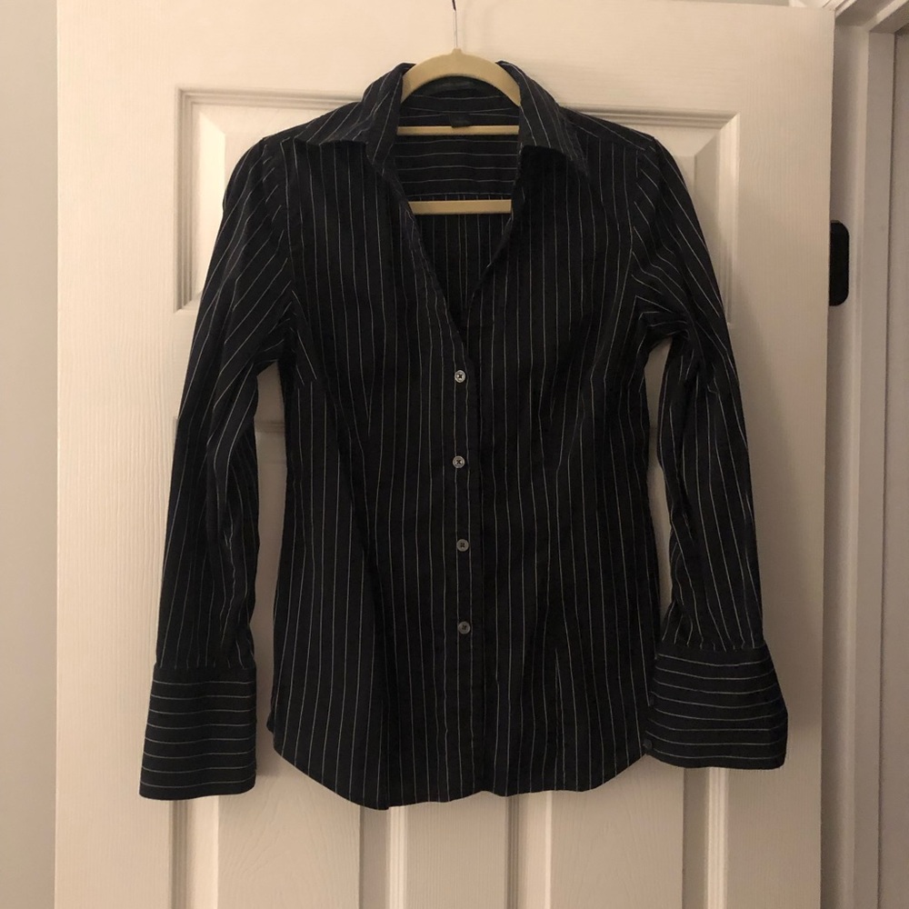 Express striped button down shirt